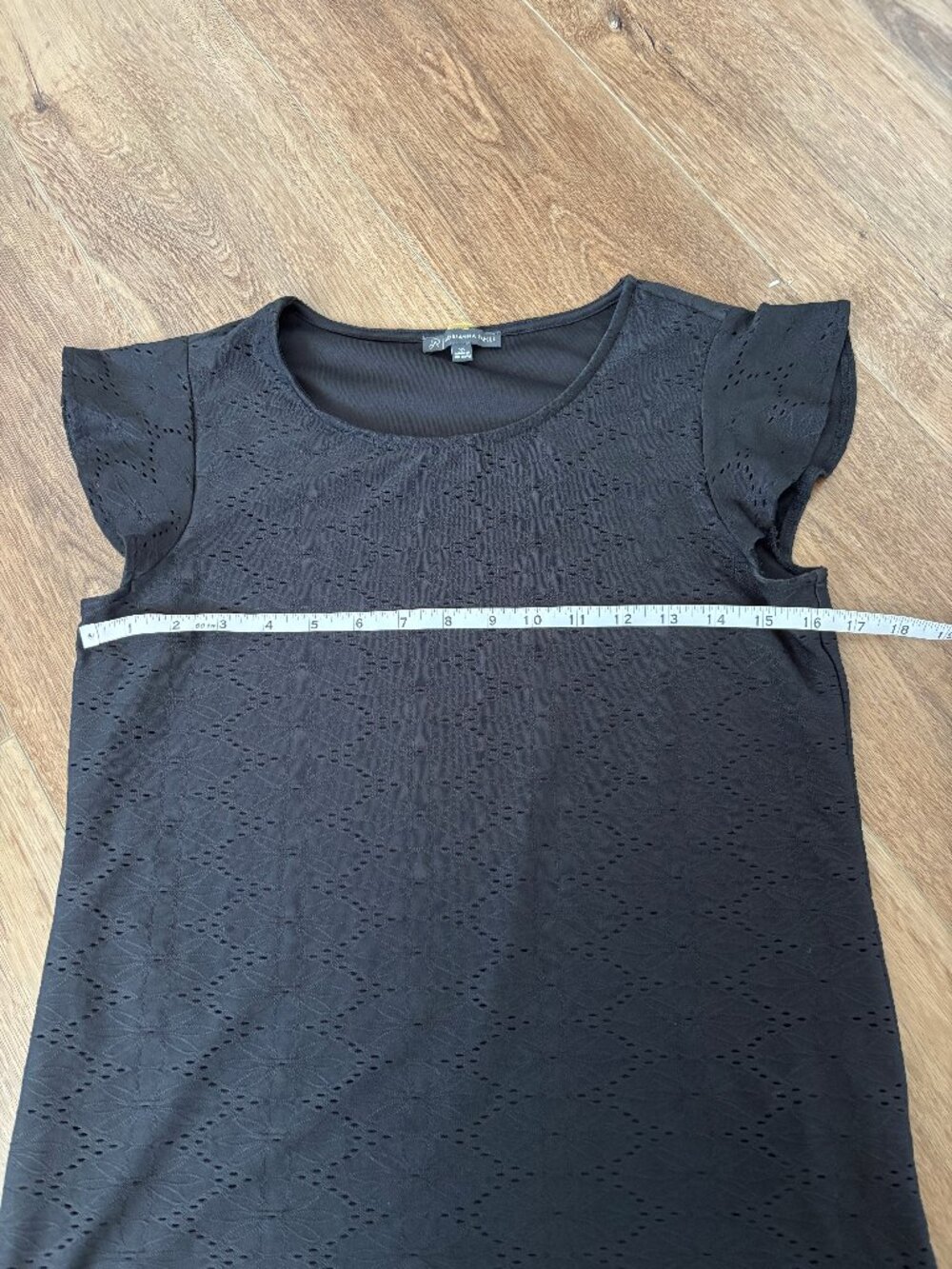 Adrianna Papell Black Flutter Sleeve Top - Size XS - Picture 5 of 6